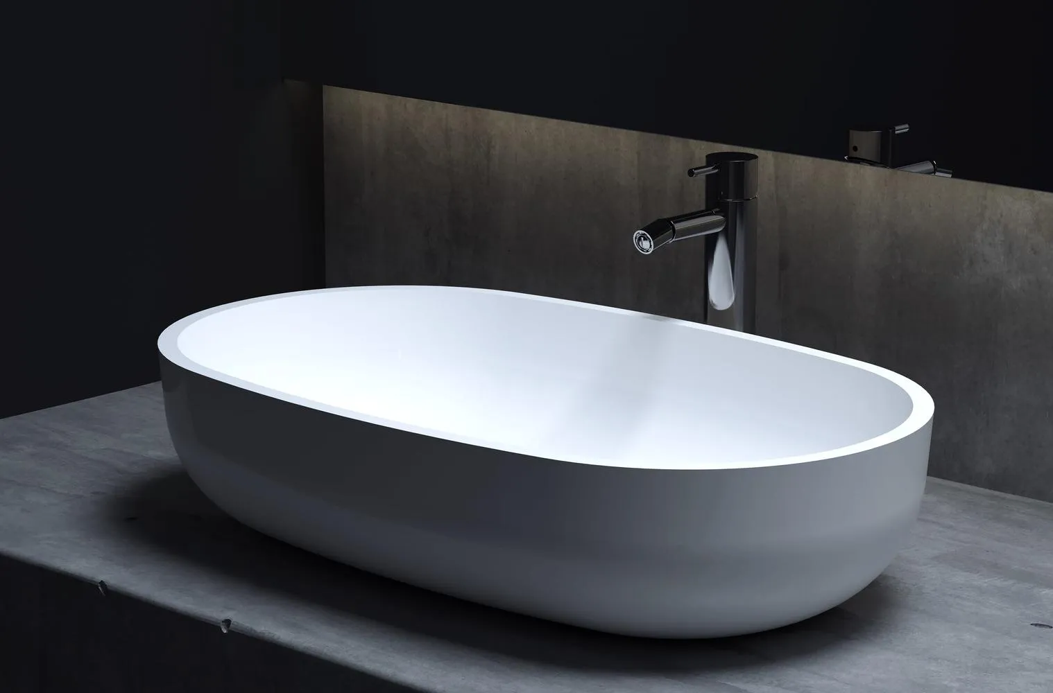 Раковина-чаша Salini GLORIA  64x39 RAL матовый