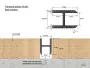 Профиль алюминиевый теневой Laconistiq Dual 22-100-300 без покрытия 3000×8,6×12