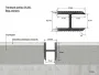 Профиль алюминиевый теневой Laconistiq Dual 22-100-300 без покрытия 3000×8,6×12