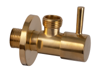 Запорный вентиль 1/2*1/2 Remer 128L1212BG, золото брашированное 128L1212BG