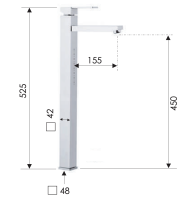 Смеситель для раковины Remer Qubika Q11LXXL Q11LXXL