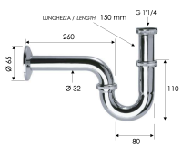 Сифон 1”1/4 Remer 977114 977114
