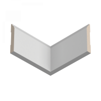 Плинтус напольный из ЛДФ Ultrawood  Base 0001 (2440 x 83 x 12 мм.)