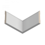 Плинтус напольный из ЛДФ Ultrawood  Base 0001 (2440 x 83 x 12 мм.)