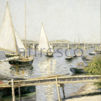 Картина: Гюстав Кайботт, Парусные лодки в Аржантее