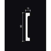 Плинтус напольный из дюрополимера ламинированный 708-100 Decor-Dizayn