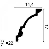 C301 Карниз Orac Decor из полиуретана - Плинтус потолочный с рисунком