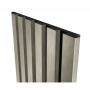 Комплект акуст.панелей, черный войлок, 600х300х19мм, рейки ЭКОПОЛИМЕР, платина матовая/2шт.