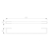 Полотенцедержатель ABBER Westen AA1754B черный матовый