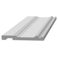 Плинтус напольный из ЛДФ белый Ultrawood арт. Base 0002 p (2000 x 133 x 14 мм.)