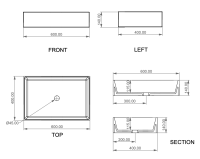 Раковина накладная 60x40 см GSG Ceramic Design Zenith ZELAVFS60003, черный матовый ZELAVFS60003