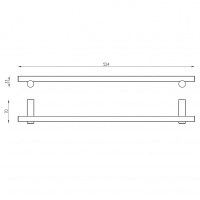Полотенцедержатель ABBER Osten 316 AA1856BST сталь брашированная