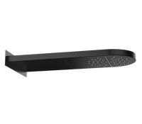 Верхний душ настенный 50x20 см Remer 350MMCANOX, черный матовый 350MMCANO