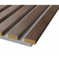 Акустические стеновые панели, 2750х600 мм, войлок, рейки МДФ, дуб барон темный