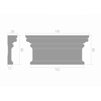 Декоративный элемент верхний из ЛДФ Ultrawood  D 4100 (195x89x30)