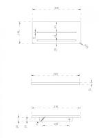 Полочка для ванной комнаты ABBER Stein AS1653 белая матовая