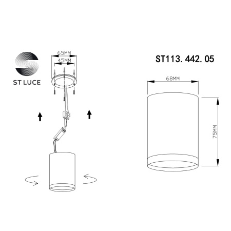 Светильник потолочный St Luce RENE 5W ST113.442.05