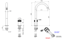 Смеситель для раковины Remer Atelier AL57LRP, медь брашированная AL57LRP