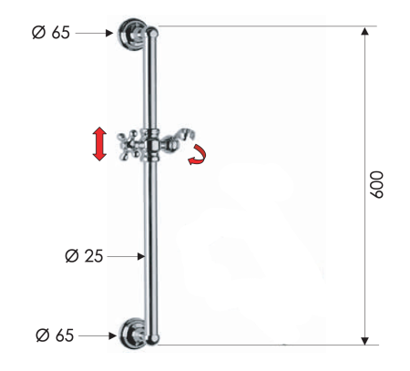 Душевая стойка 60 см Remer 317L 317L