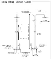 Душевая система термостатическая с изливом Remer EQ34A7MDMD20 EQ34A7MDMD20