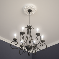 Розетка потолочная с рисунком  1.56.010 из полиуретана Европласт - Орнаментальная розетка