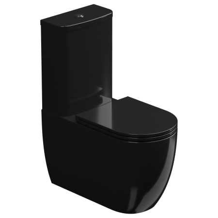 Чаша напольного унитаза биколор GSG Ceramic Design Like LKMBLBI000/002P, White/Black Shiny LKMBLBI000/002P