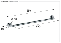 Полотенцедержатель 60 см Remer Guest GS30CR GS30CR