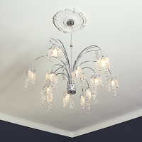 Розетка потолочная с рисунком  1.56.027 из полиуретана Европласт - Орнаментальная розетка