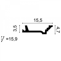 C305 Карниз Orac Decor из полиуретана - Плинтус потолочный