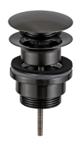 Донный клапан универсальный 1”1/4 Remer 905CCR114CFP, черный брашированный хром 905CCR114CFP