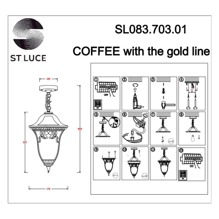 Уличный светильник подвесной ST Luce CHIANI SL083.703.01