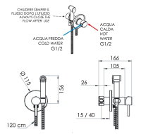 Гигиенический душ со смесителем Remer X Style X65WBO, белый матовый X65WBO