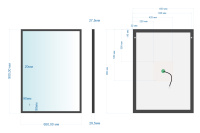 Зеркало ABBER See AG6110SC-0.65 с подсветкой, бесконтактный выключатель, диммер, черный