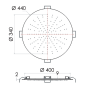Верхний душ потолочный 44 см Remer INOX SS357EFM44 SS357EFM44