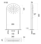 Верхний душ настенный 50x20 см Remer 350MMX 350MMX