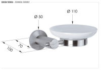 Мыльница Remer Minimal INOX Mi10INOXCR, нержавеющая сталь Mi10INOXCR
