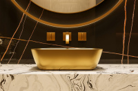 Раковина накладная ABBER Rechteck AC2200MMG золото матовое