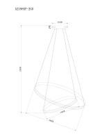 Подвесная люстра Arte Lamp MERIDIANA 70W LED A2198SP-2GO