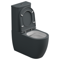 Чаша напольного унитаза биколор GSG Ceramic Design Like LKMBLBI000/028P, White/Ebano Matt LKMBLBI000/028P