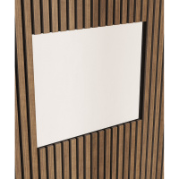 Акустическая стеновая панель, черный войлок, 600х600х21мм, рейки МДФ, шпон дуб маррон коричневый