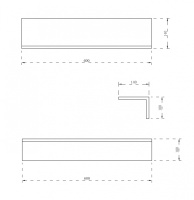 Полочка для ванной комнаты ABBER Stein AS1654 белая матовая