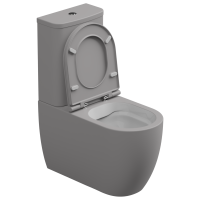 Чаша напольного унитаза биколор GSG Ceramic Design Like LKMBLBI000/038P, White/Fumo Matt LKMBLBI000/038P