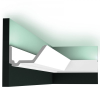 C358  Карниз для подсветки Orac Decor из полиуретана - Плинтус потолочный