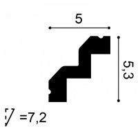 C602 Карниз Orac Decor из полиуретана - Плинтус потолочный