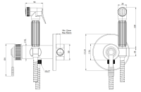 Гигиенический душ со смесителем Remer Atelier AL65ZCFP, черный брашированный хром AL65ZCFP