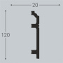 Напольный плинтус Bello Deco П12 120-20 из XPS Polymer