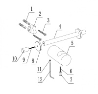 Крючок двойной ABBER Osten 316 AA1852BST сталь брашированная