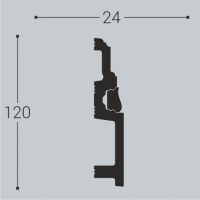 Напольный плинтус Bello Deco П6 120-24 из XPS Polymer