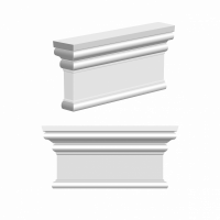 Декоративный элемент верхний из ЛДФ Ultrawood  D 4100 (195x89x30)