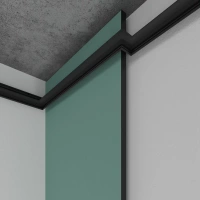 Профиль алюминиевый теневой с подсветкой Laconistiq Multilevel Черный муар RAL 9005 27-31-300 3000×46,5×28,7